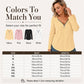 Women's Zipper V-Neck Long Sleeve Top