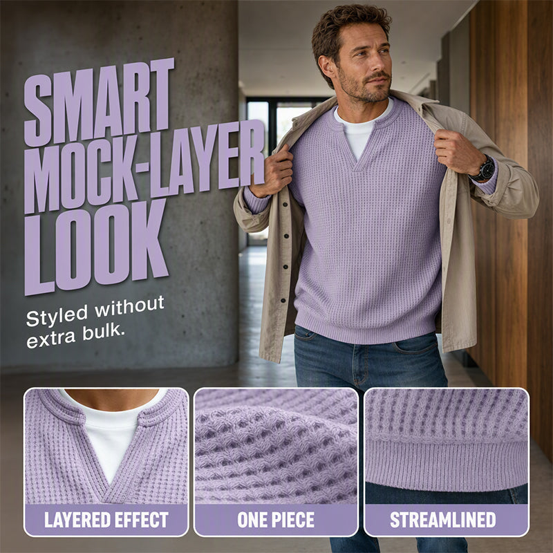 Layered Comfort Waffle Tee
