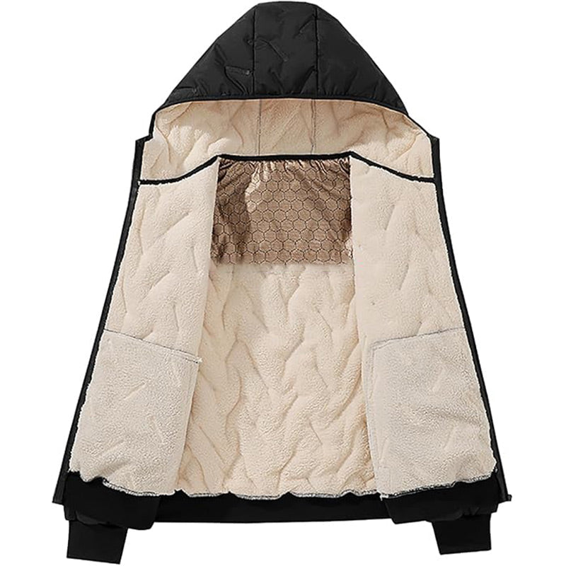 ❄️ Men’s Warm Zipper Hooded Coat – Winter Comfort Meets Everyday Style
