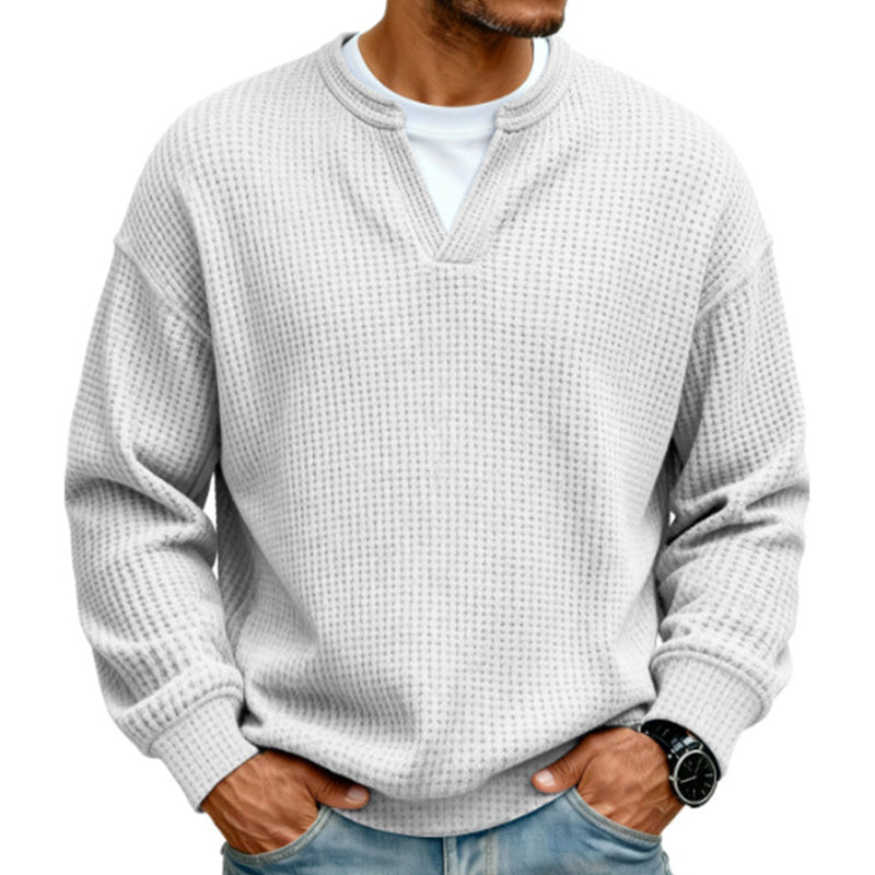 🔥 60% OFF ➡️£13.99 per item👕 Layered Comfort Waffle Tee – Textured, Relaxed & Effortlessly Put-Together