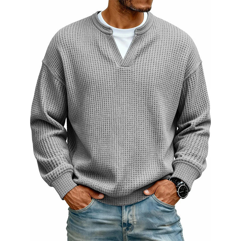 🔥 60% OFF ➡️£13.99 per item👕 Layered Comfort Waffle Tee – Textured, Relaxed & Effortlessly Put-Together