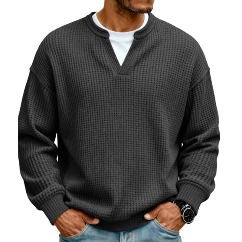 🔥 60% OFF ➡️£13.99 per item👕 Layered Comfort Waffle Tee – Textured, Relaxed & Effortlessly Put-Together