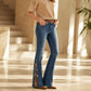 ✨ Flattering Everyday Style | Women's High-Waisted Western Flare Jeans