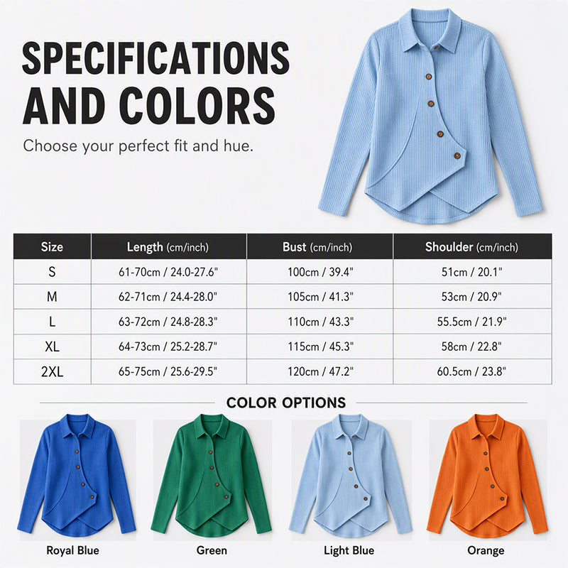 Women's Irregular Hem Button Knit Top