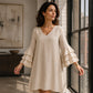 Women's V Neck Ruffle Sleeve Dress