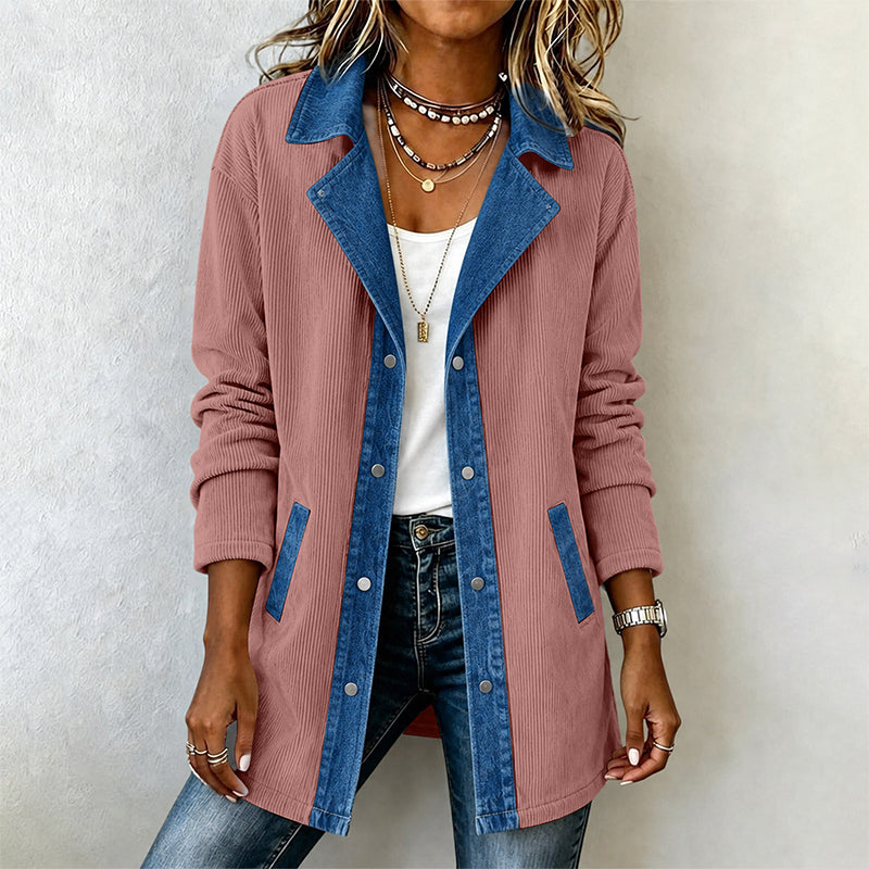 ✨ Easy Everyday Style | Women's Denim Patchwork Casual Jacket