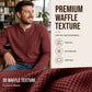 Men's Slim Fit Waffle Knit V-Neck Shirt