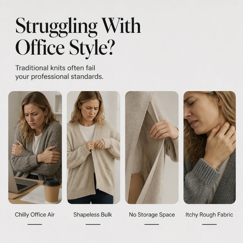 ✨ Elevated Everyday Comfort | Women's Lapel-Collar Knit Cardigan
