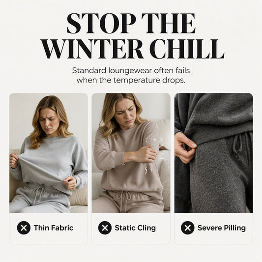 ☁️ Cozy Everyday Comfort | Women's Plush Textured Hoodie & Pants 2-Piece Set