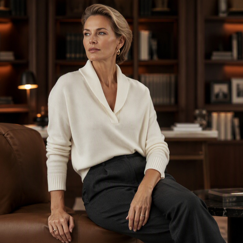 Women's Shawl Collar Pullover Sweater