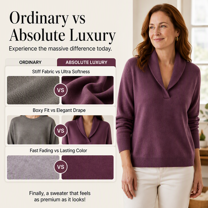 Women's Shawl Collar Pullover Sweater