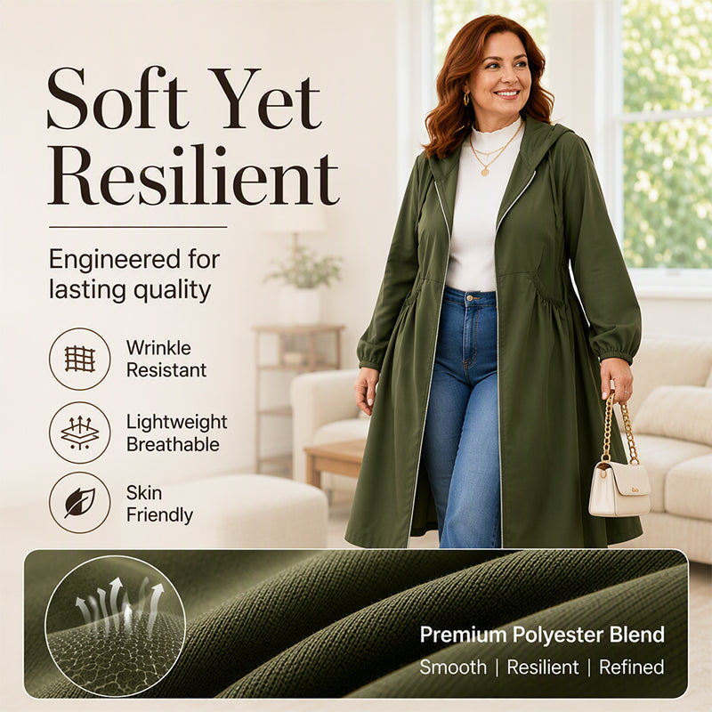 Bestseller🏆🧥 Mid-Length Hooded Jacket – Timeless Silhouette & All-Day Comfort for Every Occasion