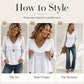 Bestseller🏆👚 Tassel V-Neck Blouse – Timeless Silhouette & All-Day Comfort for Every Look