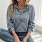 Women's Casual Ribbed Knit Pullover Hoodie