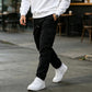 Men's Slim Fit Cargo Pants with Drawstring