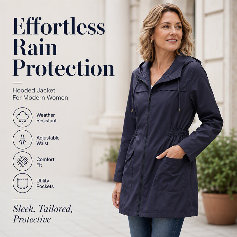 🌸LAST DAY SPECIAL PRICE!!☔ All-Weather Comfort | Women's Stylish Water-Resistant Everyday Jacket