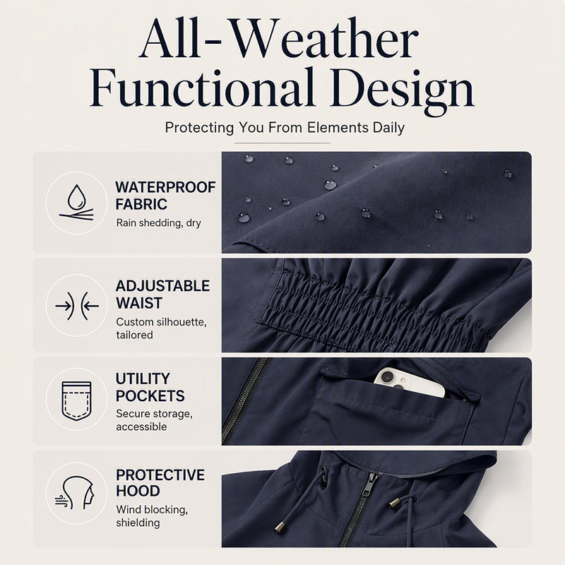 🌸LAST DAY SPECIAL PRICE!!☔ All-Weather Comfort | Women's Stylish Water-Resistant Everyday Jacket