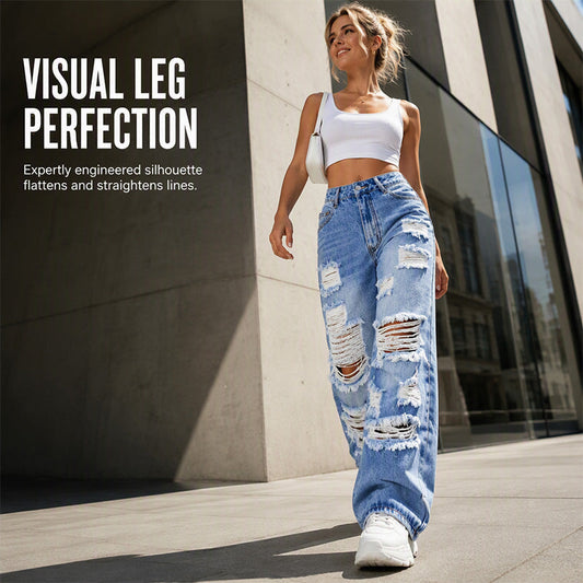Bestseller🏆👖 Distressed Wide‑Leg Denim Pants – Conceal Leg Shape Imperfections & Durable Craftsmanship for Modern Street Look