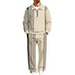 Men's Printed Half-Zip Sweatshirt & Pants Tracksuit Set