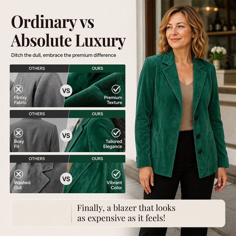 Women's Suede Blazer Jacket