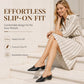 Women's Pointed Toe Chunky Heel Slides