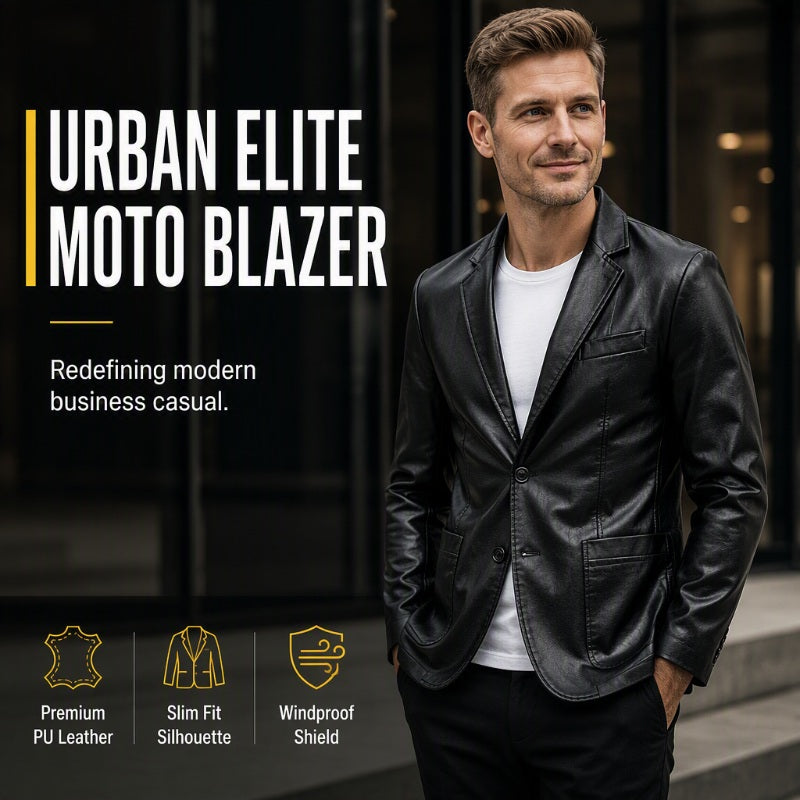 Men's Modern Slim Fit PU Leather Jacket