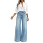Leg-Lengthening Wide-Leg Jeans