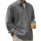 🧶 Vintage Texture, Easy Layers | Men's Relaxed Corduroy Button-Up Shirt