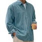 🧶 Vintage Texture, Easy Layers | Men's Relaxed Corduroy Button-Up Shirt
