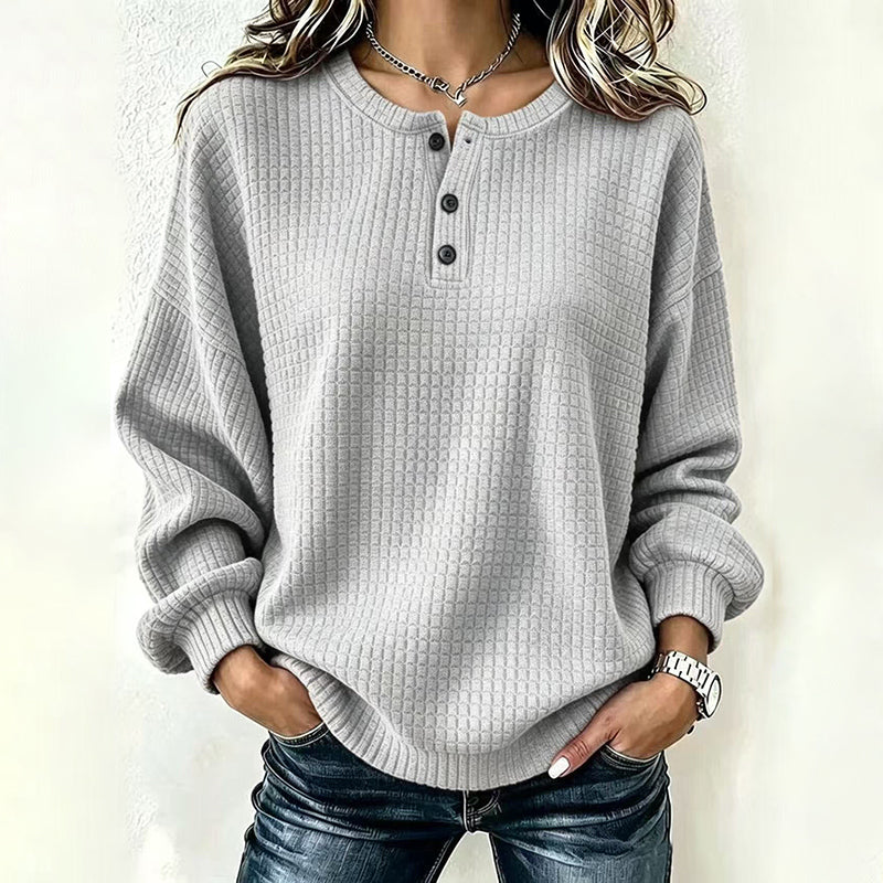 🔥50% OFF! Womens's Casual Waffle Knit Sweatshirt