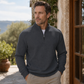 Men's Waffle Knit Quarter Zip T-Shirt