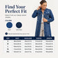 Women's Distressed Ripped Long Denim Jacket