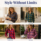 Women's Casual Plaid Button-Down Cardigan