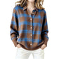 Women's Casual Plaid Button-Down Cardigan