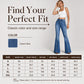 ✨ Standout Denim Style | Women's High-Waisted Rivet-Detail Flare Jeans