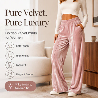 ⌛Limited-Time Offer-Women's Elegant Velvet Wide-Leg Pants