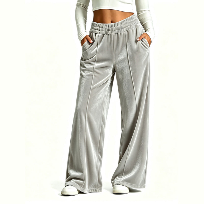 ⌛Limited-Time Offer-Women's Elegant Velvet Wide-Leg Pants