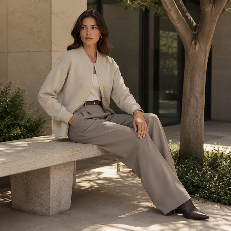 ⌛Limited-Time Offer-Women's Casual Knit Baseball Jacket