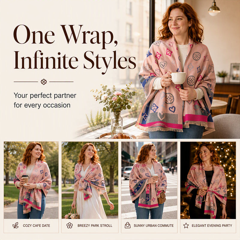 Women's Winter Warm Shawl Wrap