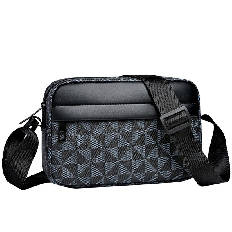 PU Leather Square Crossbody Bag for Men