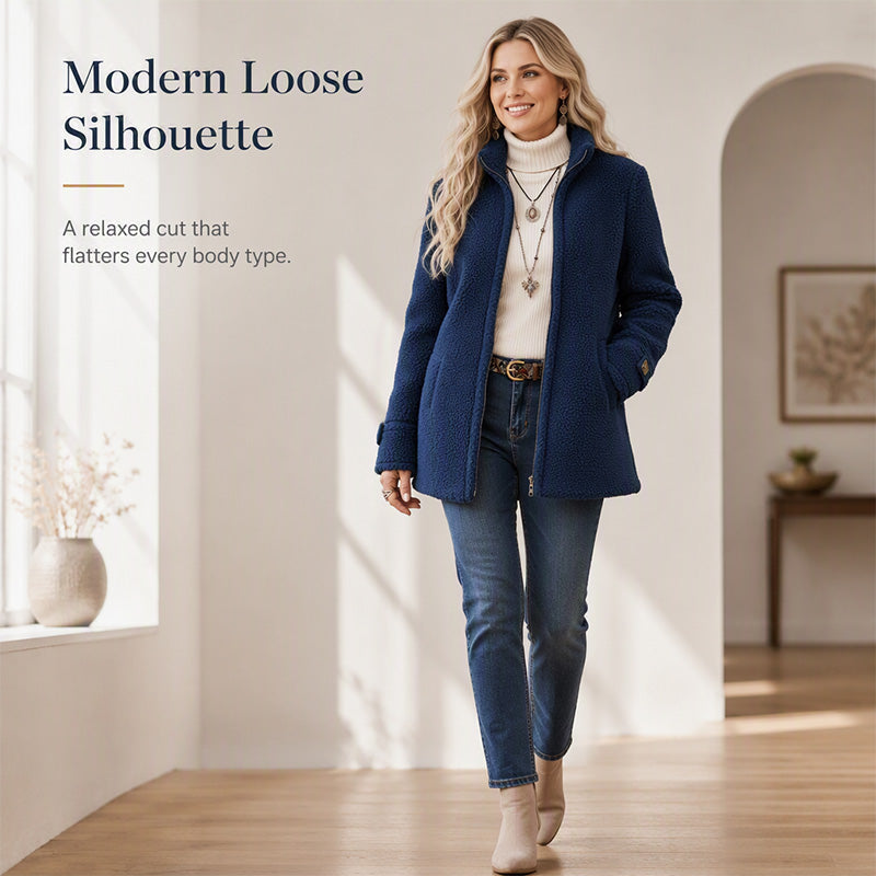 Women's Winter Full Zip Stand Collar Jacket