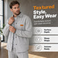 ✨ Elevated Comfort | Men's Waffle-Knit Button Jacket & Pants 2-Piece Set