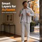 ✨ Elevated Comfort | Men's Waffle-Knit Button Jacket & Pants 2-Piece Set