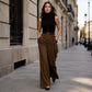 Women's Casual Striped Wide-Leg Pants