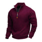 🍂 Easy Everyday Comfort | Men's Warm-Lined Stand-Collar Quarter-Zip Pullover