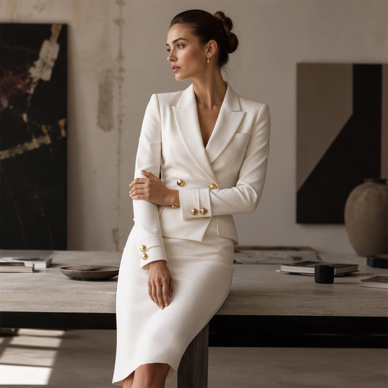 ⌛Limited-Time Offer-Women's Double-Breasted Blazer Dress