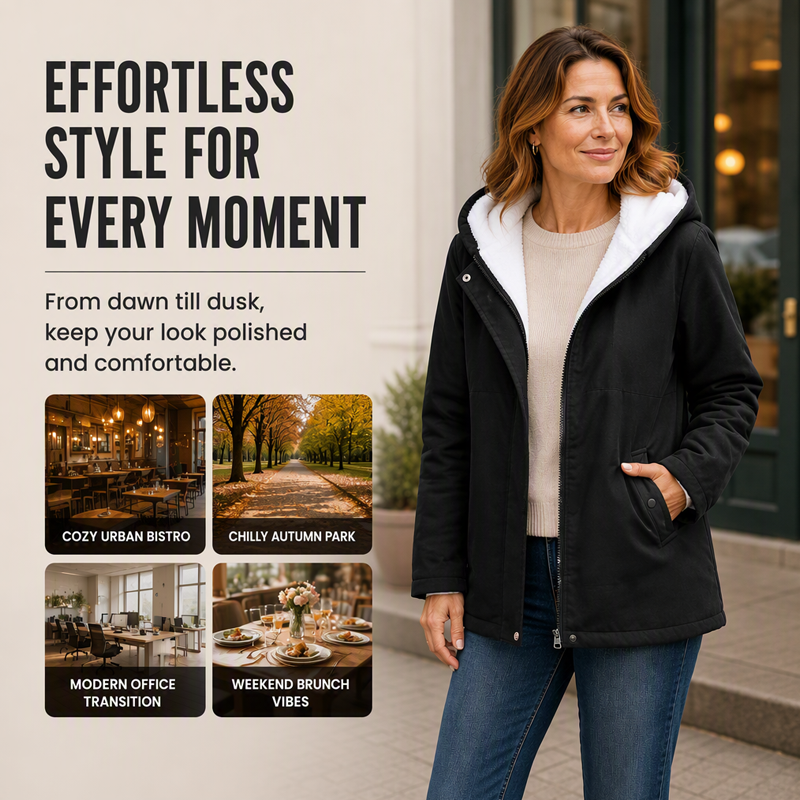 ⌛Limited-Time Offer-Women's Thickened Hooded Winter Jacket