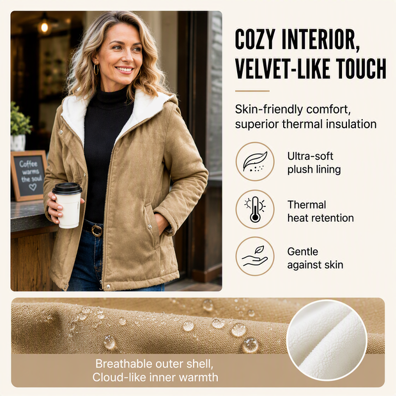 ⌛Limited-Time Offer-Women's Thickened Hooded Winter Jacket