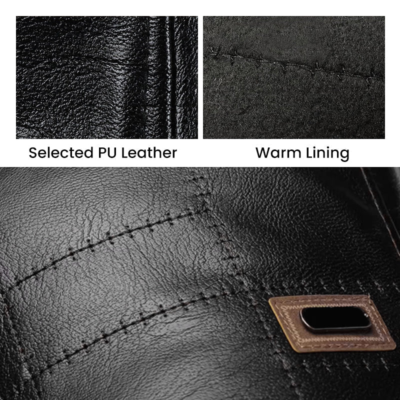 Men's Trendy  PU Leather Ivy Cap