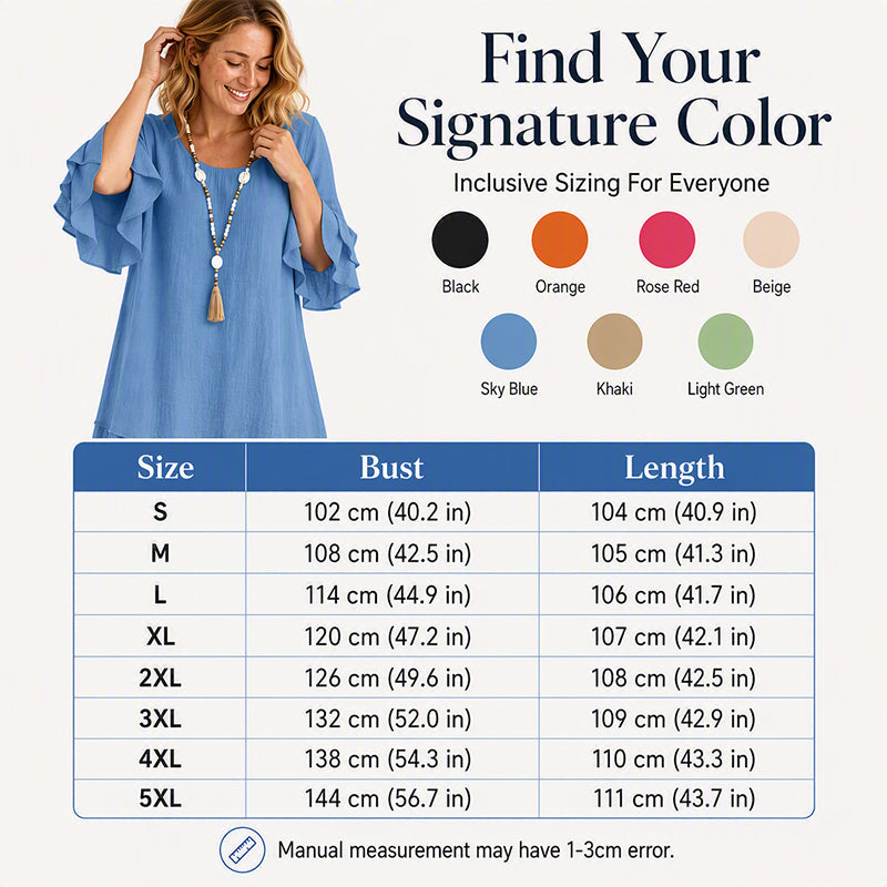 Women's Summer Loose Ruffle Sleeve Dress
